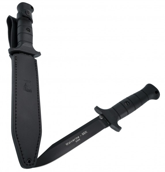 Eickhorn GEK-Wolverine black smooth grind (Bushcraft knife)