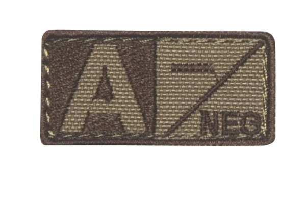 Blood Group Patch Coyote/Brown A neg - 229A-N-003