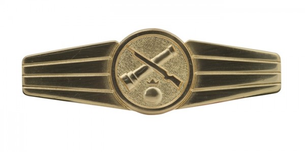 BW Activity Badge Gunnery Personnel Gold