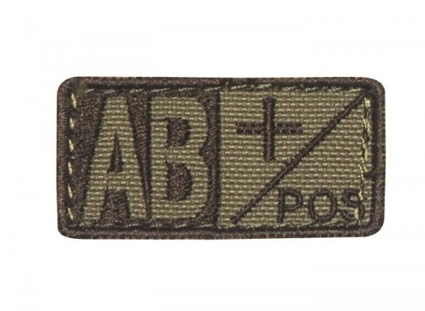 Blood group patch Coyote/Brown AB pos + 229AB+003