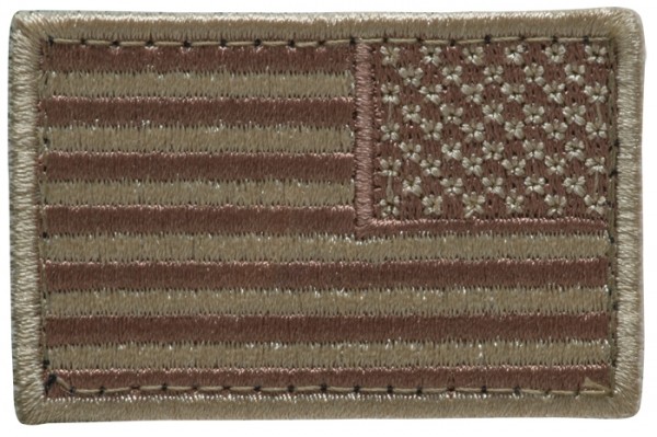 US Nationalitätsabzeichen Reverse Textil mit Klett