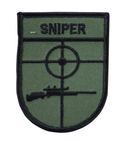 Abzeichen Textil Sniper Oliv/Schwarz