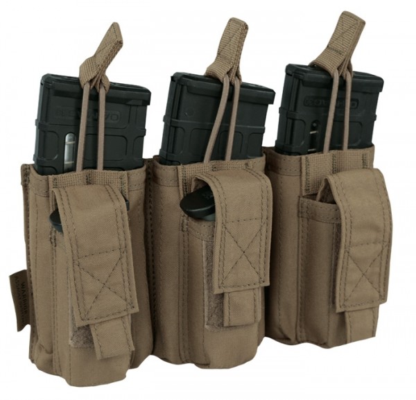 Warrior Elite Ops Triple Open M4 & 9mm Mag Pouches Coyote