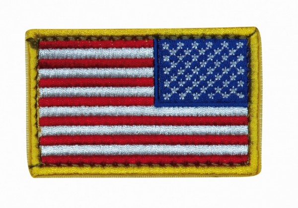 US Nationality Decal Colorful Textile Velcro - Reverse