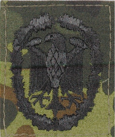 ausgeschnitten scxhwarz auf flecktarn Bundeswehr Leistungsabzeichen