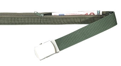US money belt with zipper (3 color options)