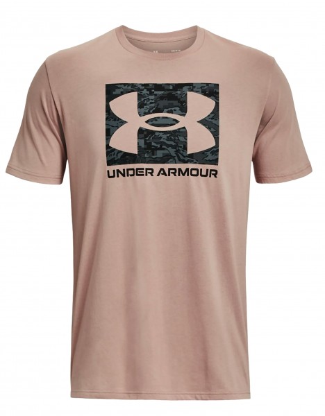 Under Armour ABC Camo Boxed Logo T-Shirt brązowy