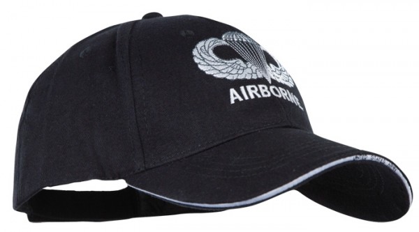 Baseball Cap Schwarz 3-D Airborne