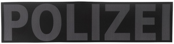 Schriftzug Polizei Schwarz/Grau Infrarot 28 x 7 cm