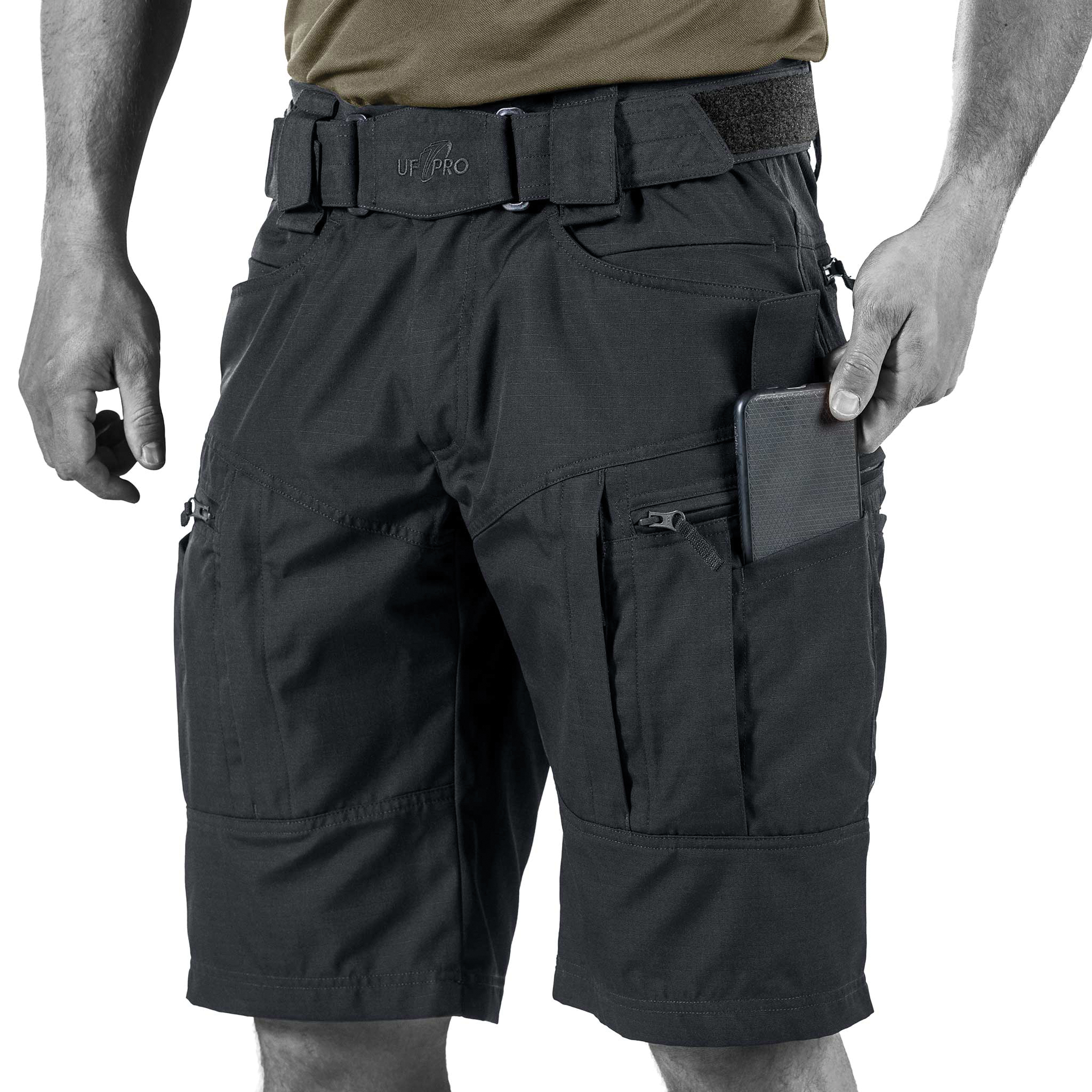 Helikon-Tex OTUS Black -VersaStretch Lite Outdoor Tactical Ultra Shorts 