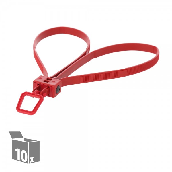 ASP Einweghandfessel Rot für Training 10er Pack
