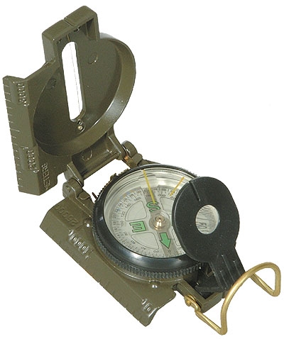 US Kompass Navigation Army Ranger Marschkompass Bundeswehr oliv Metallgehäuse 
