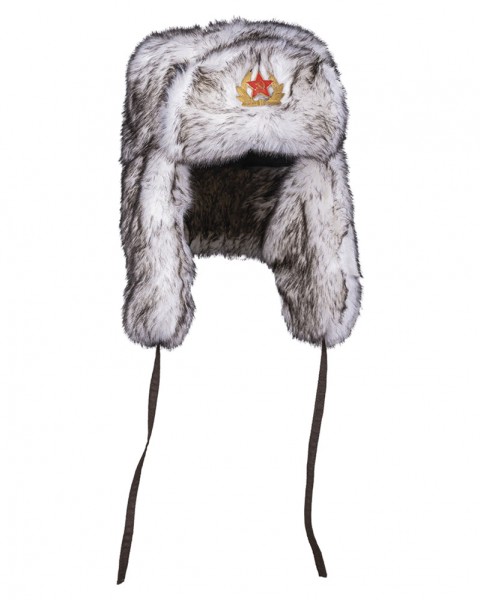 Russische Wintermütze "Shapka" mit Abzeichen