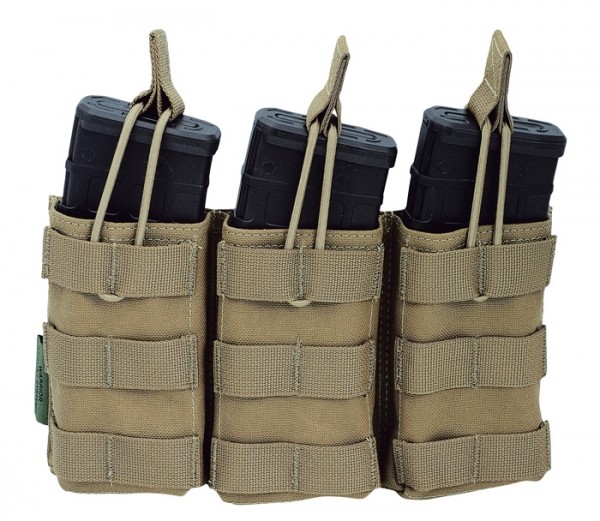 Warrior Triple Open Mag Pouch Coyote M4/AR15