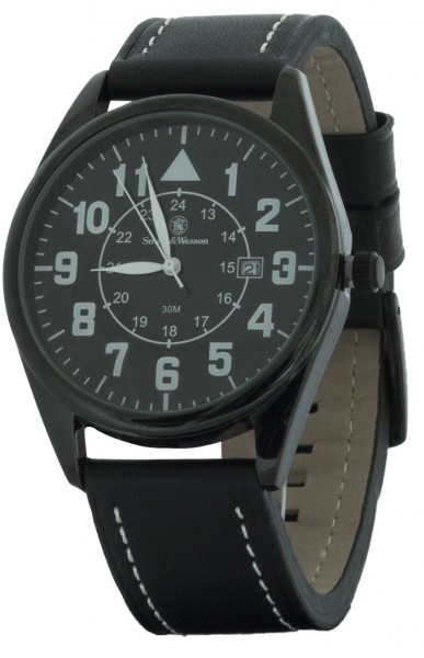 Smith & Wesson Pilot watch with leather strap