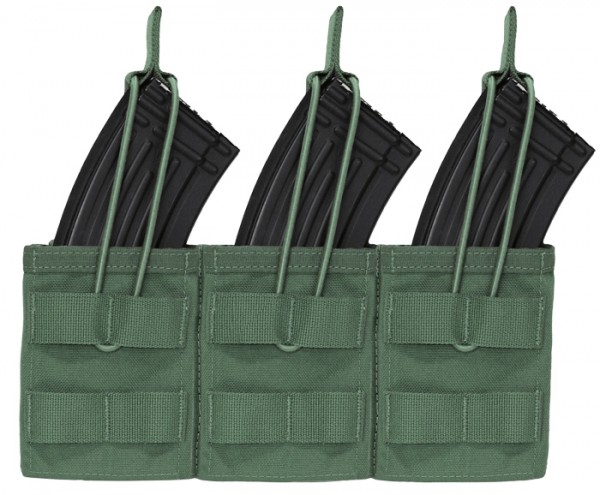 Warrior Triple Open Mag Pouch AK47/74 Olive