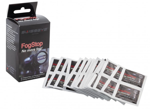 SwissEye FogStop anti-fog wipes 30 pack