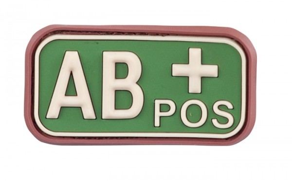 3D blood group patch AB pos +