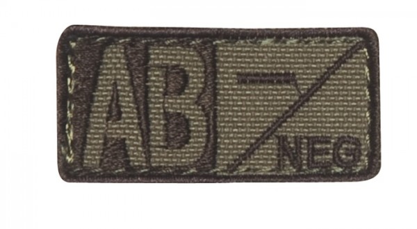 Blood Group Patch Coyote/Brown AB neg - 229AB-003