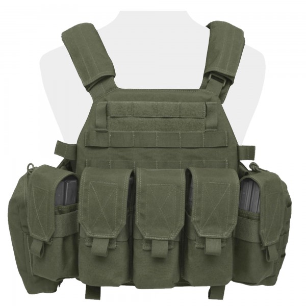Warrior DCS M4 5.56mm Plate Carrier Plate Carrier + 5 Mag- and Utility-Pouches SET