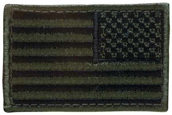 Odznaka narodowościowa USA Odwrócona tekstylna z rzepem