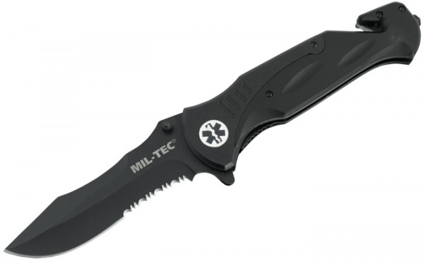 Mil-Tec Rescue Knife Medical Pocket Knife 440/G10
