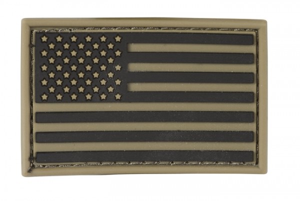 Flaga USA Kauczuk/ rzep w kolorze kojotowym