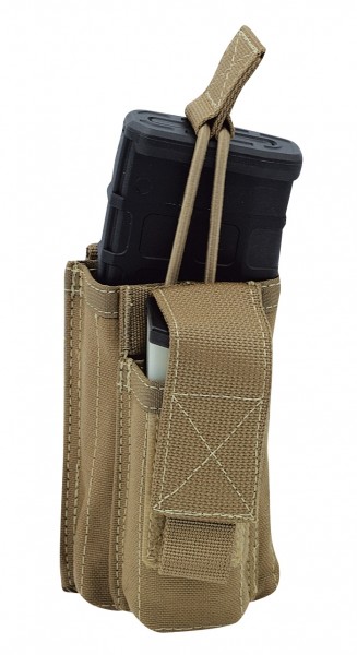Warrior Single Open M4 & 9mm Mag Pouch Coyote