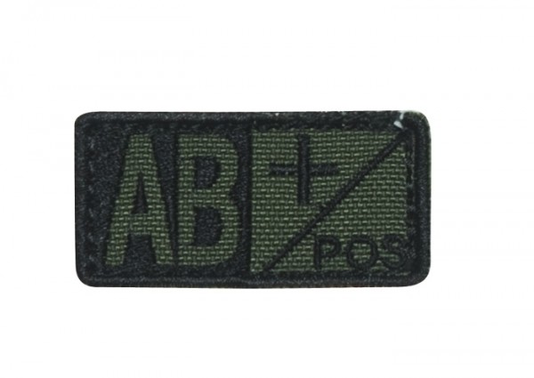Blood group patch olive/black AB pos + 229AB+001